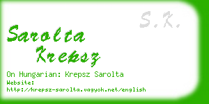 sarolta krepsz business card